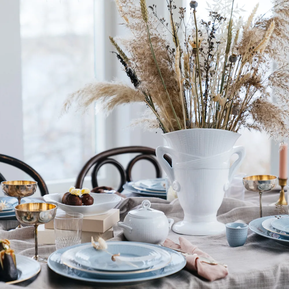 Swedish Grace schelpschaaltje 18x16 cm, Snö (wit) Rörstrand