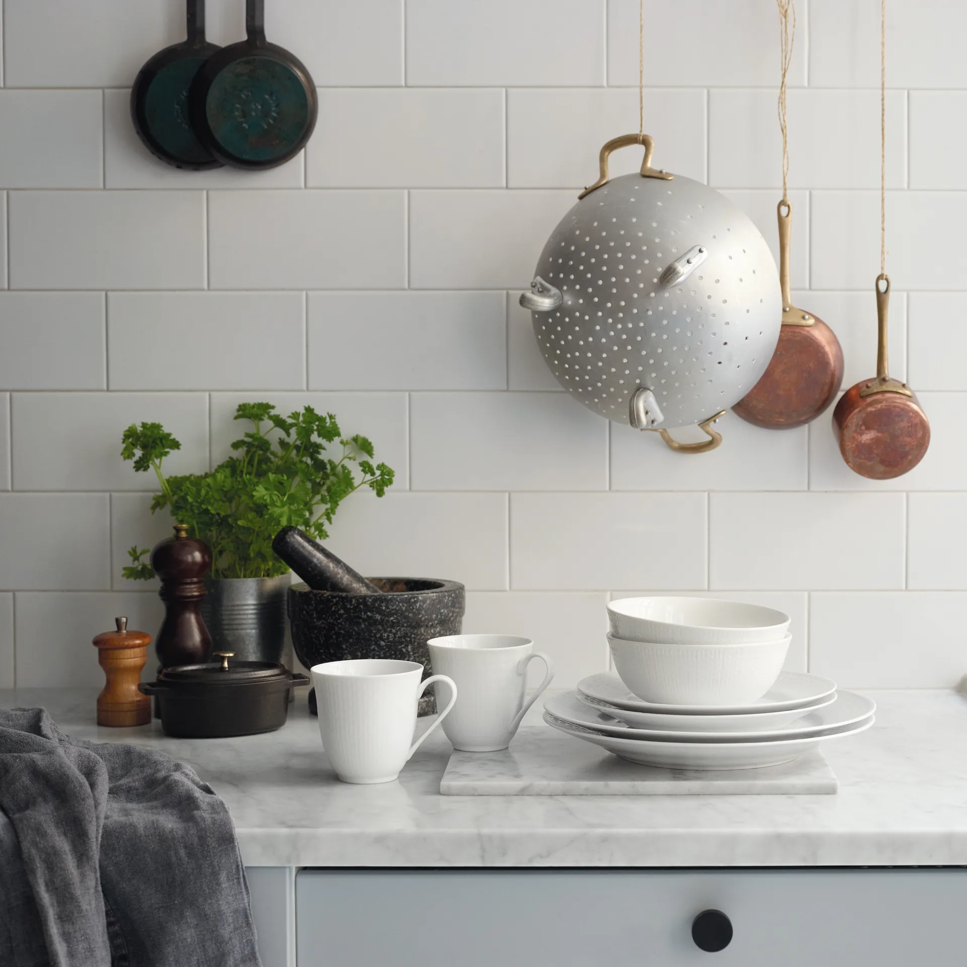 Swedish Grace starter set snow, 8-delig Rörstrand