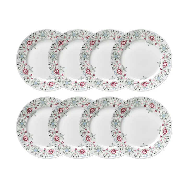 Swedish Grace Winter bord Ø21 cm 8-pack - Wit - Rörstrand