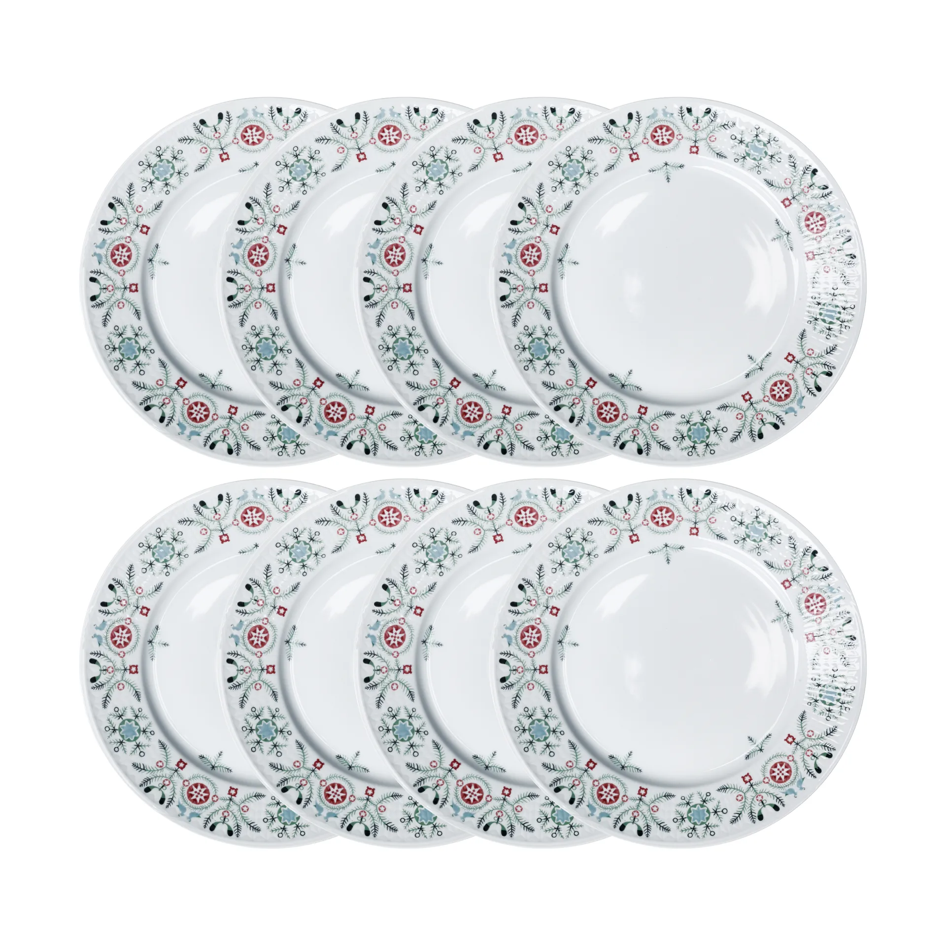 Swedish Grace Winter bord Ø27 cm 8-pack - Wit,  Rörstrand