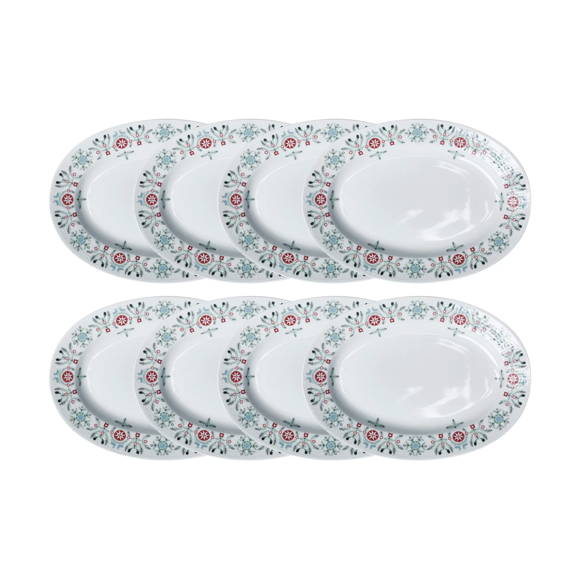 Swedish Grace Winter bord ovaal 8-pack - Wit,  Rörstrand