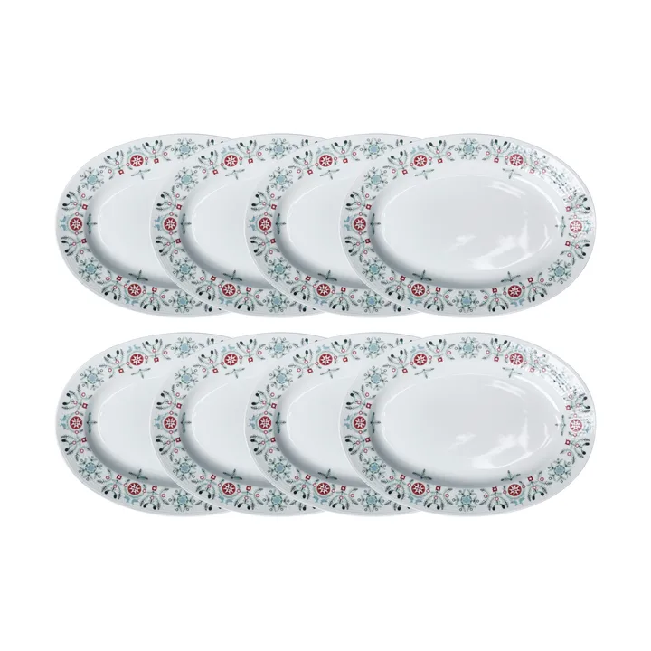 Swedish Grace Winter bord ovaal 8-pack - Wit - Rörstrand