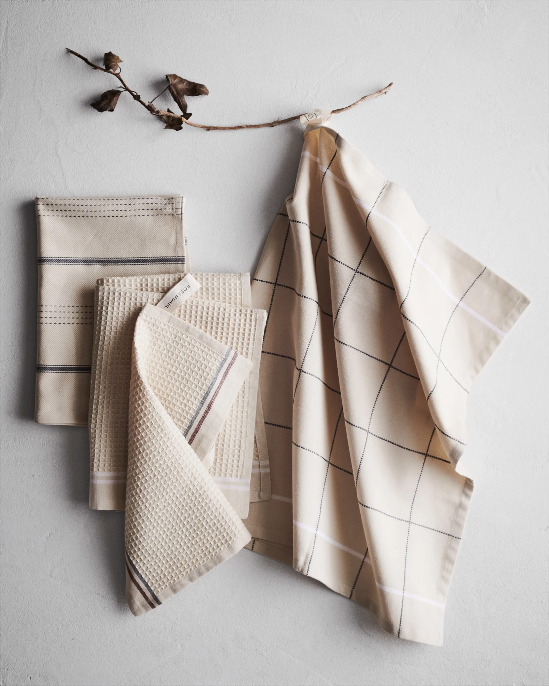 Delta vaatdoekje 30x30 cm 3-pack, Zand Rosendahl