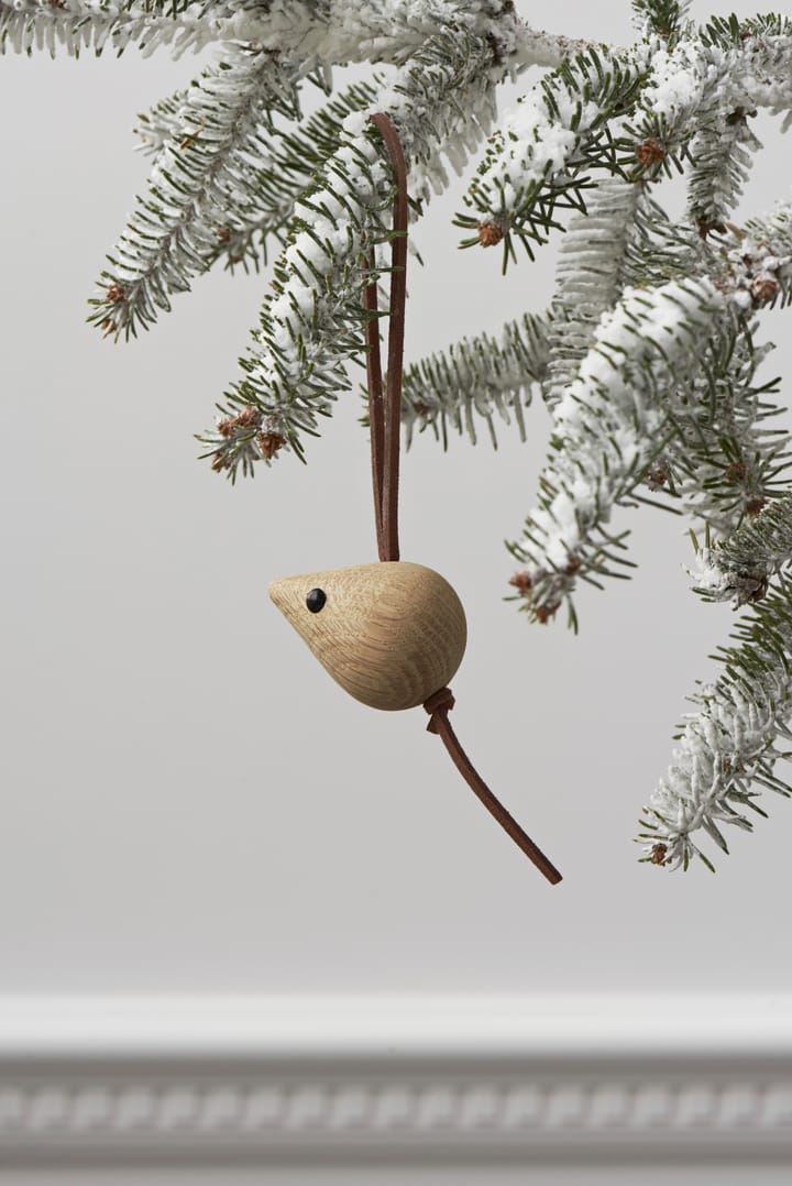 Forest tales muis kersthanger 4 cm, Eikenhout Rosendahl