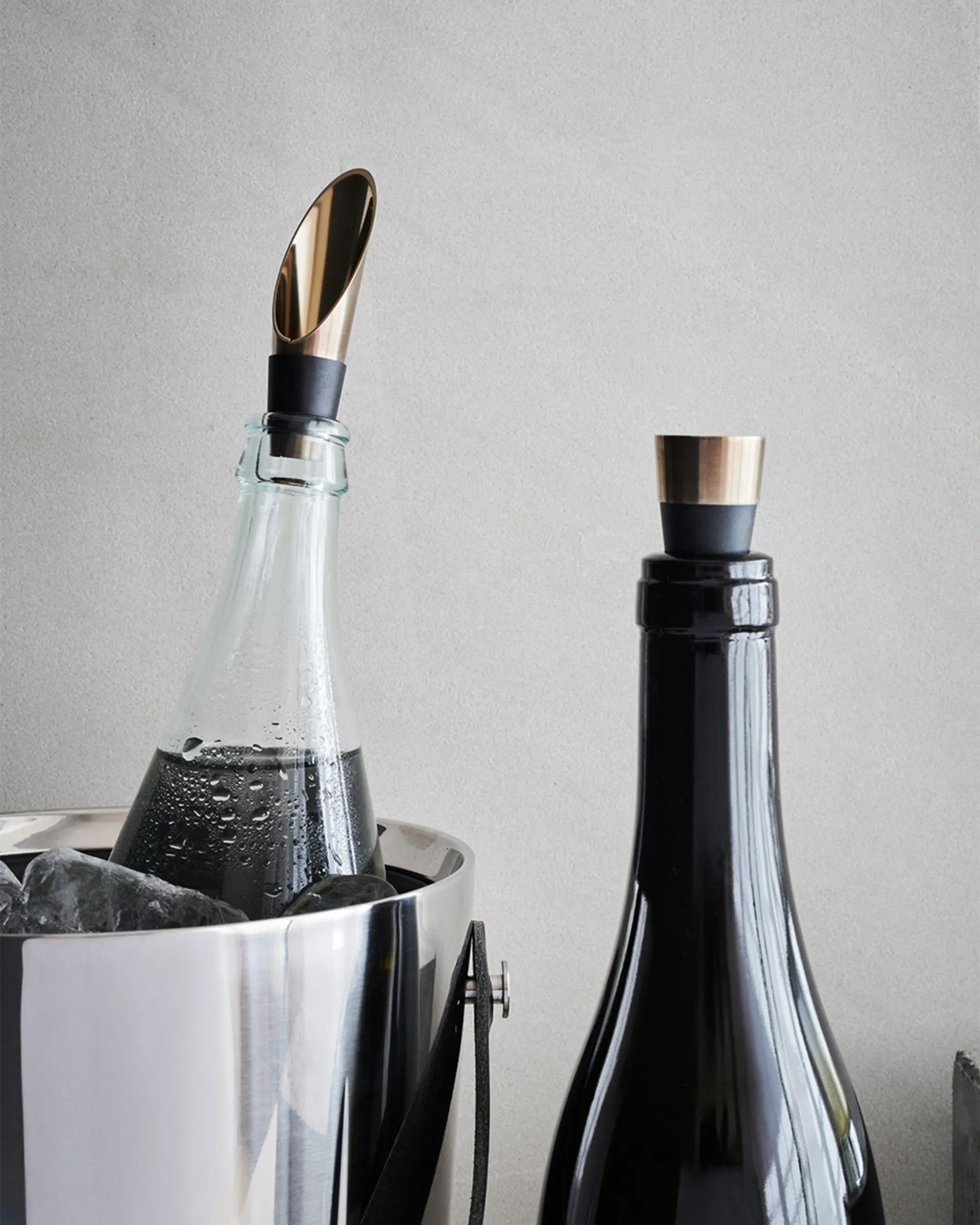 Grand Cru Bareware wijnkurk en schenktuit 2-delig, Zwart-gepatineerd staal Rosendahl