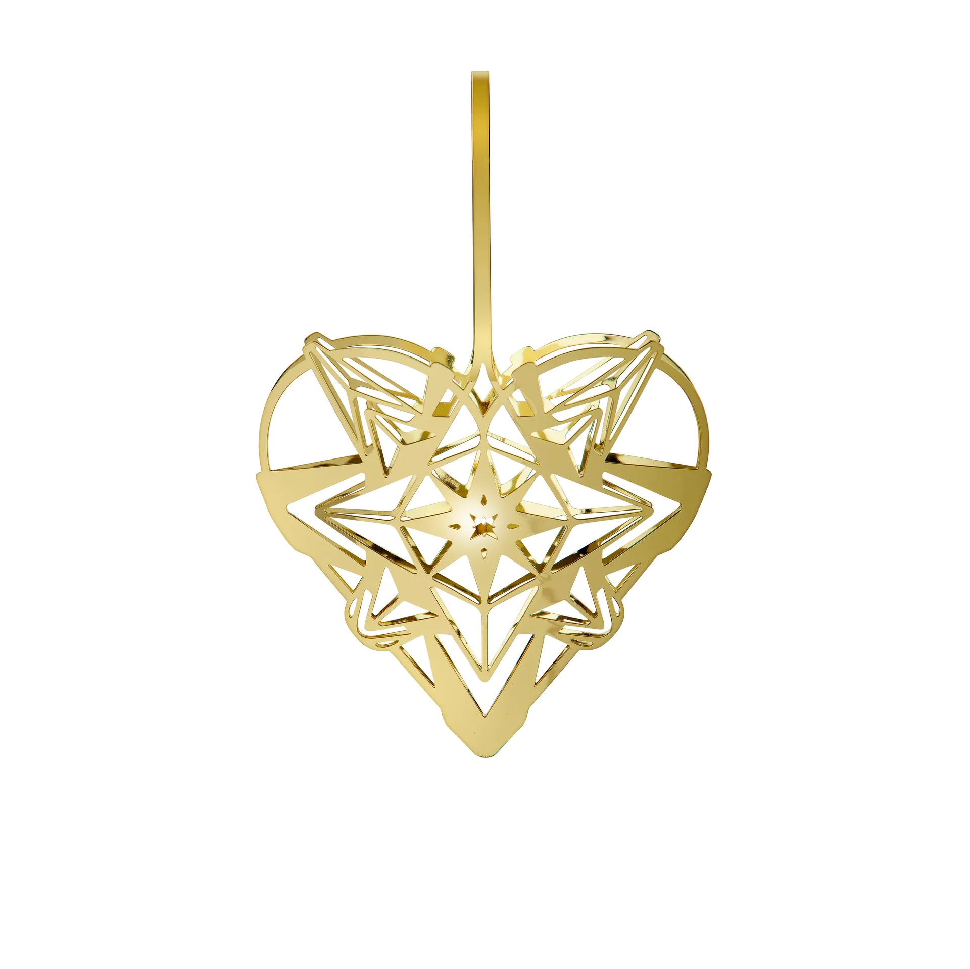 Karen Blixen hart hangend 12,8 cm., goud Rosendahl