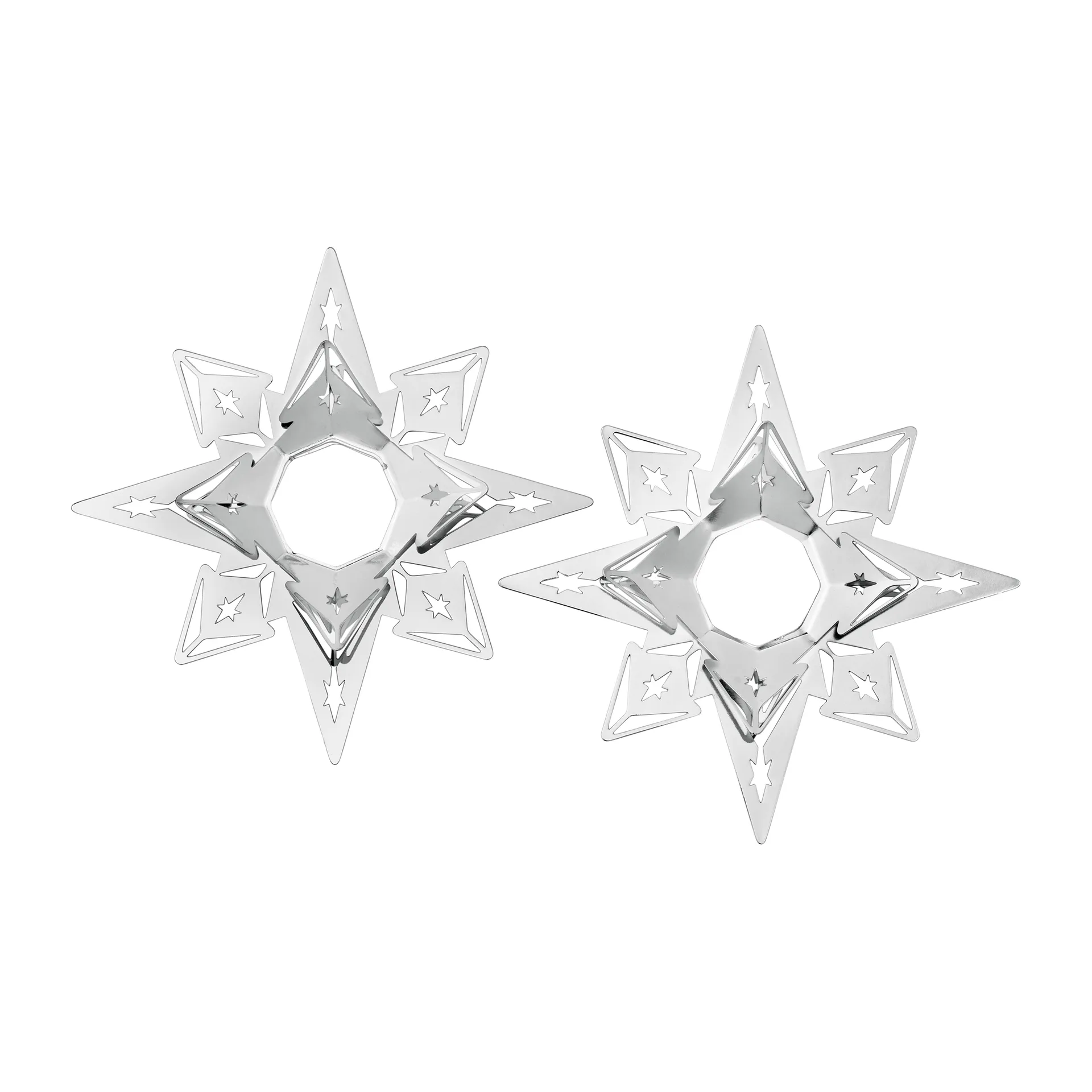 Karen Blixen kaarsenmanchet ster 3 cm 2-pack, Verzilverd Rosendahl