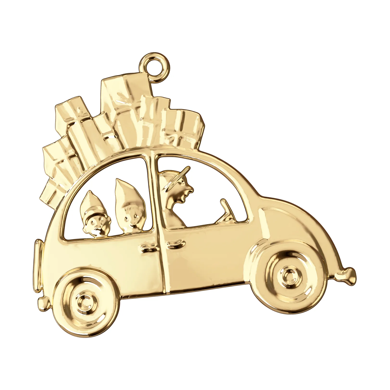 Karen Blixen kerstauto kersthanger 6,5 cm, Verguld Rosendahl