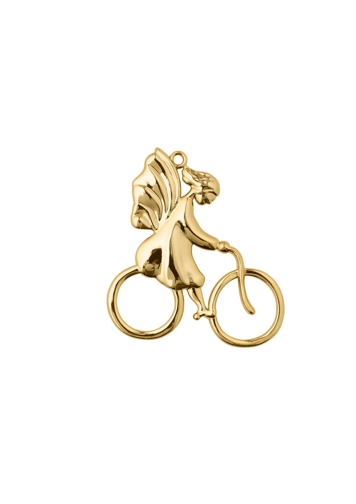 Karen Blixen Kerstdecoratie Engeltje op de fiets, Goud Rosendahl