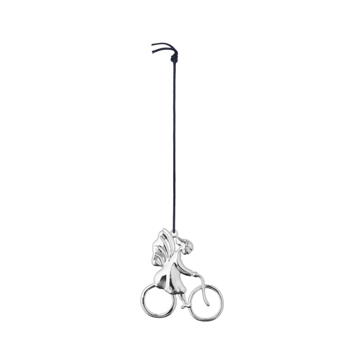 Karen Blixen Kerstdecoratie Engeltje op de fiets - Zilver - Rosendahl