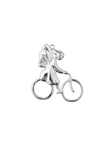 Karen Blixen Kerstdecoratie Engeltje op de fiets - Zilver - Rosendahl