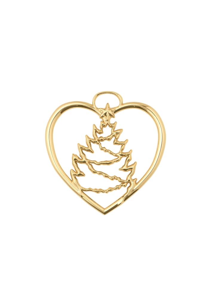 Karen Blixen Kerstdecoratie Hart met kerstboom, Goud Rosendahl
