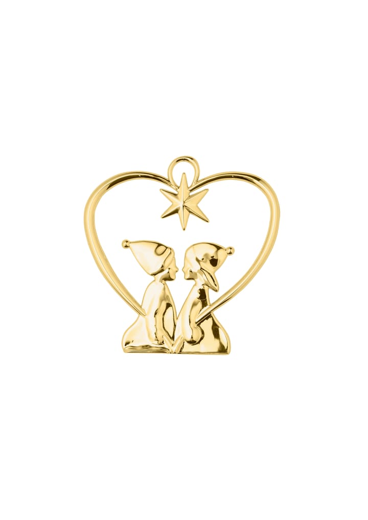 Karen Blixen Kerstdecoratie Hart met kinderen, Goud Rosendahl