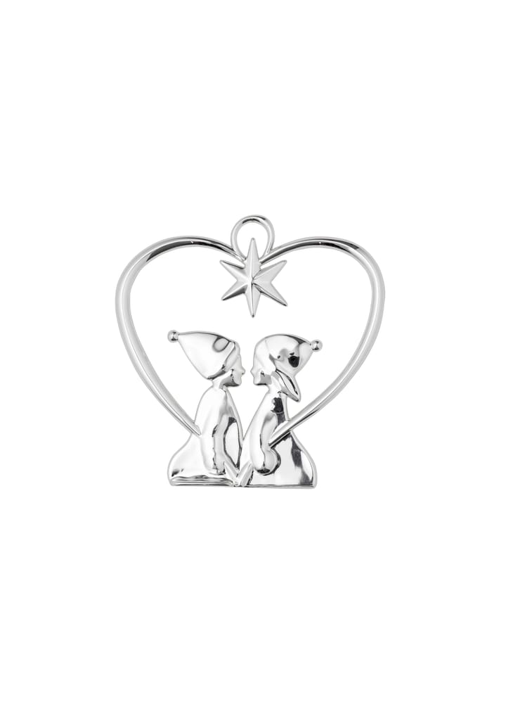 Karen Blixen Kerstdecoratie Hart met kinderen, Zilver Rosendahl