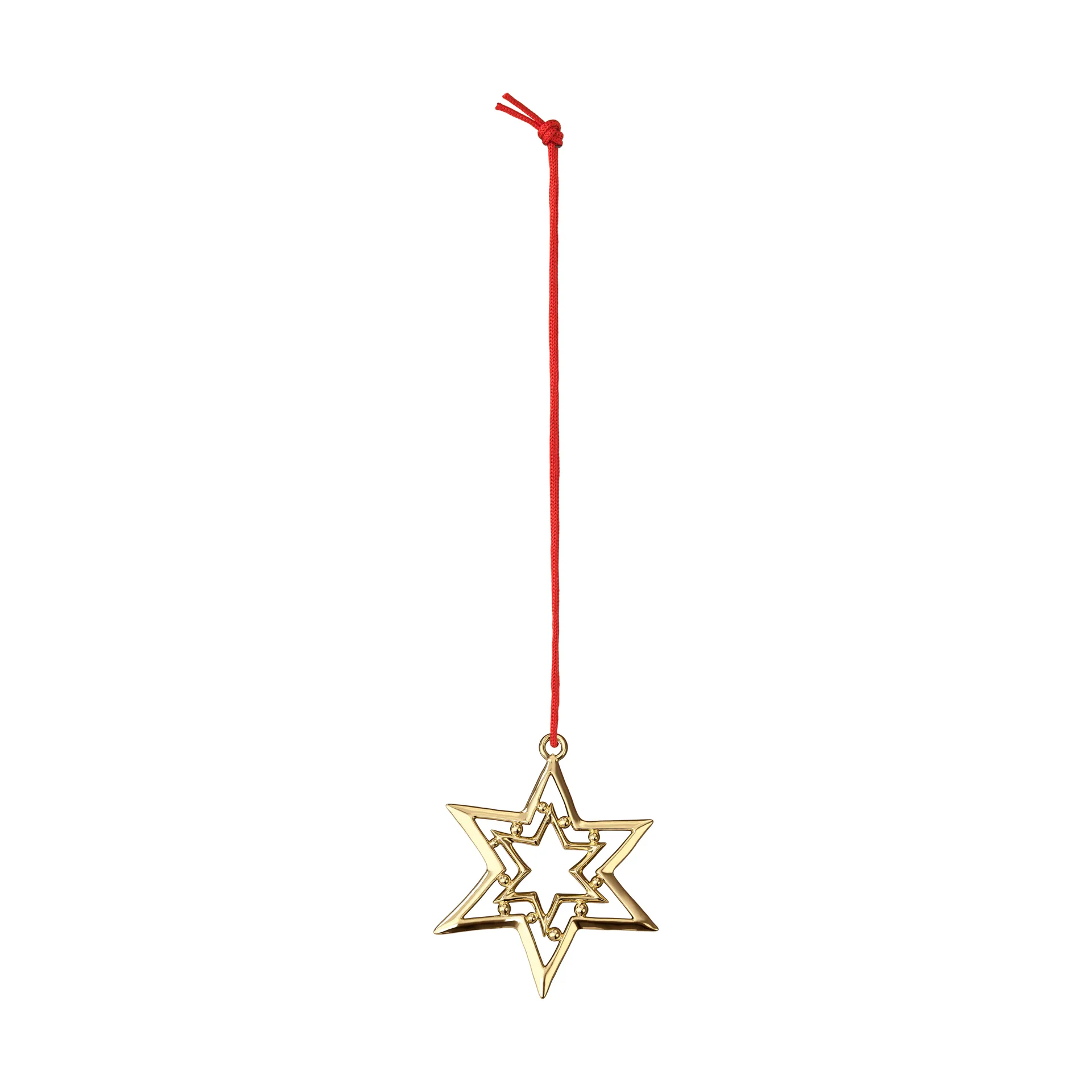Karen Blixen kerstster hanger 8 cm, Verguld Rosendahl
