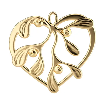 Karen Blixen under the mistletoe - Verguld, 6 cm - Rosendahl