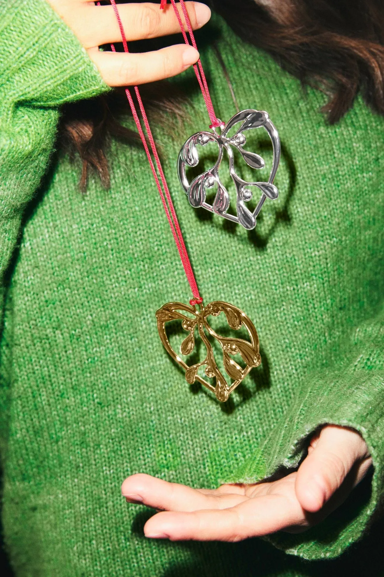 Karen Blixen under the mistletoe, Verguld, 6 cm Rosendahl