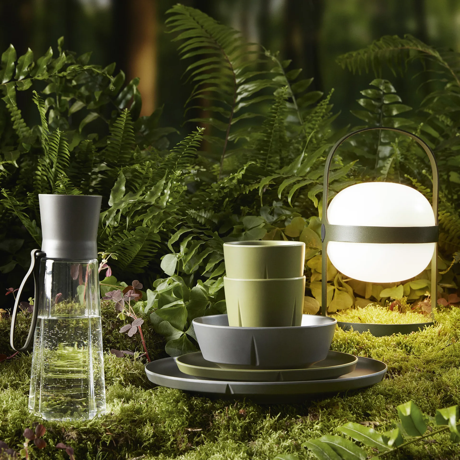 Soft Spot lamp op zonne-energie olijfgroen, 25 cm Rosendahl