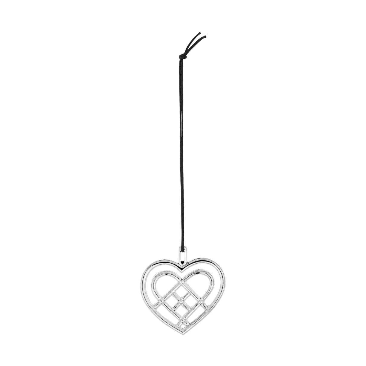 Weaved Heart kersthanger 6,5 cm, Verzilverd Rosendahl