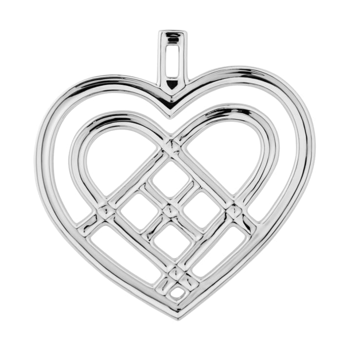 Weaved Heart kersthanger 6,5 cm, Verzilverd Rosendahl