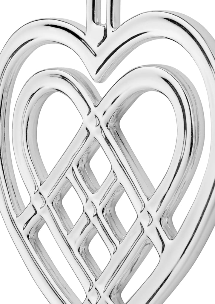 Weaved Heart kersthanger 6,5 cm, Verzilverd Rosendahl