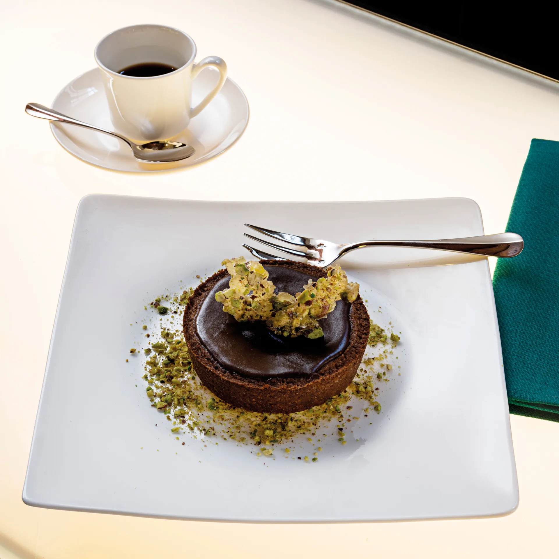 Jade vierkant bord 23 cm, Wit Rosenthal