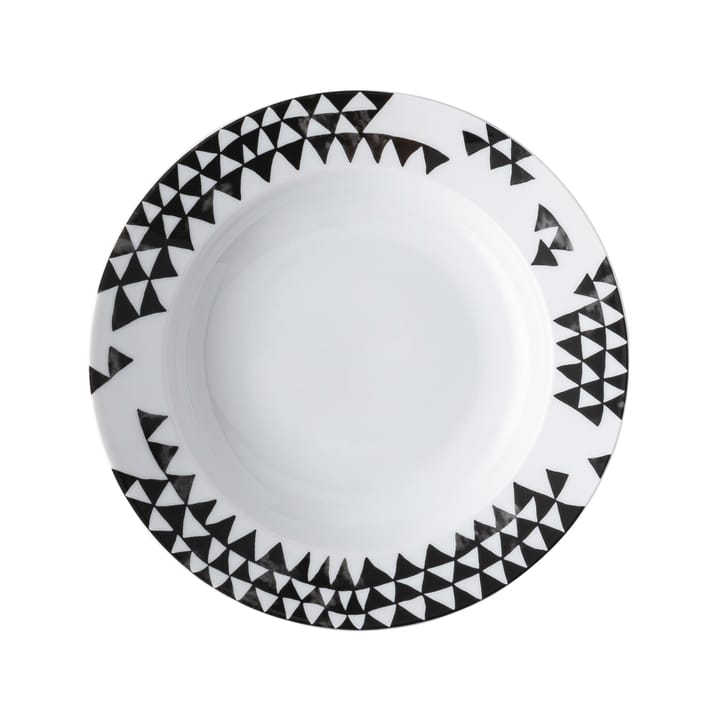 Magic Garden Black Seeds diep bord 23 cm, Wit-zwart Rosenthal