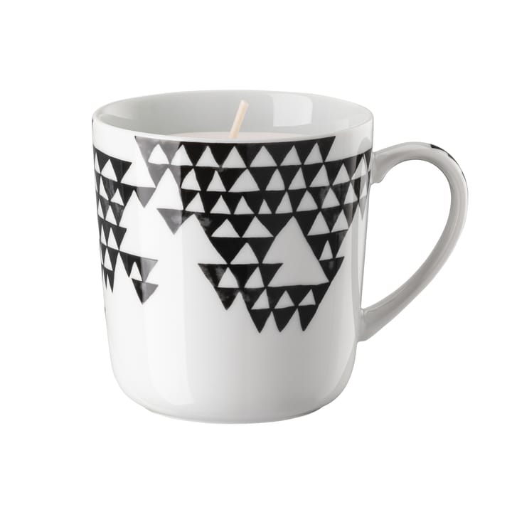 Magic Garden Black Seeds kaars in mok, Wit-zwart Rosenthal