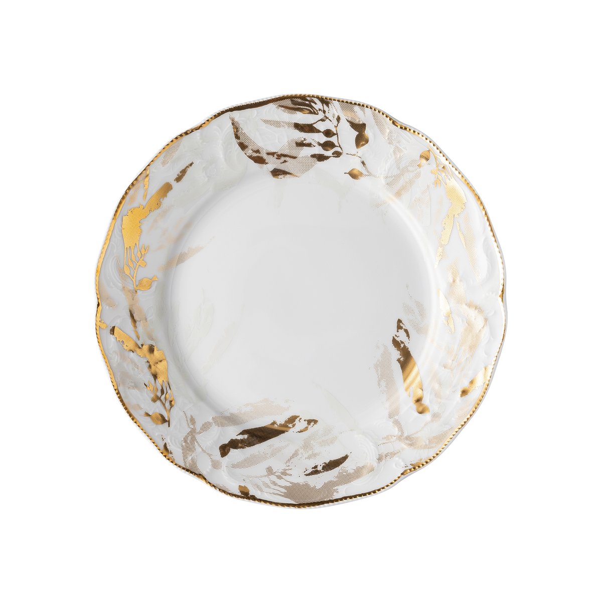 Rosenthal Heritage Midas bord 21 cm Wit-goud | Scandinavisch Interieur | Dinerborden | Goudkleurig