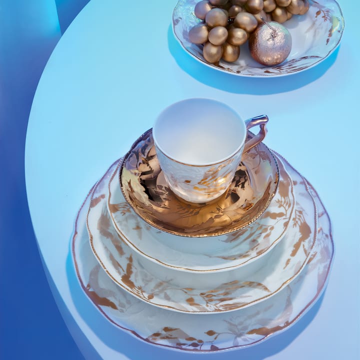 Rosenthal Heritage Midas kop met schotel, Wit-goud Rosenthal