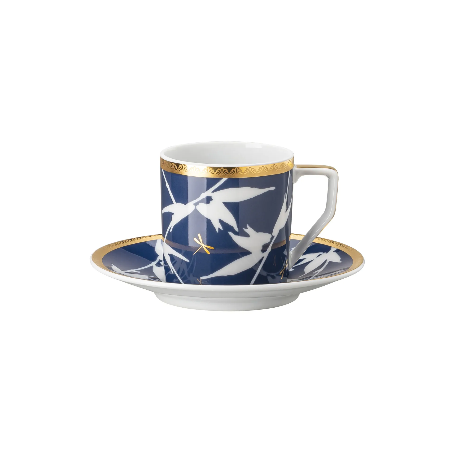 Rosenthal Heritage Turandot espressokopje met schoteltje, Blauw Rosenthal