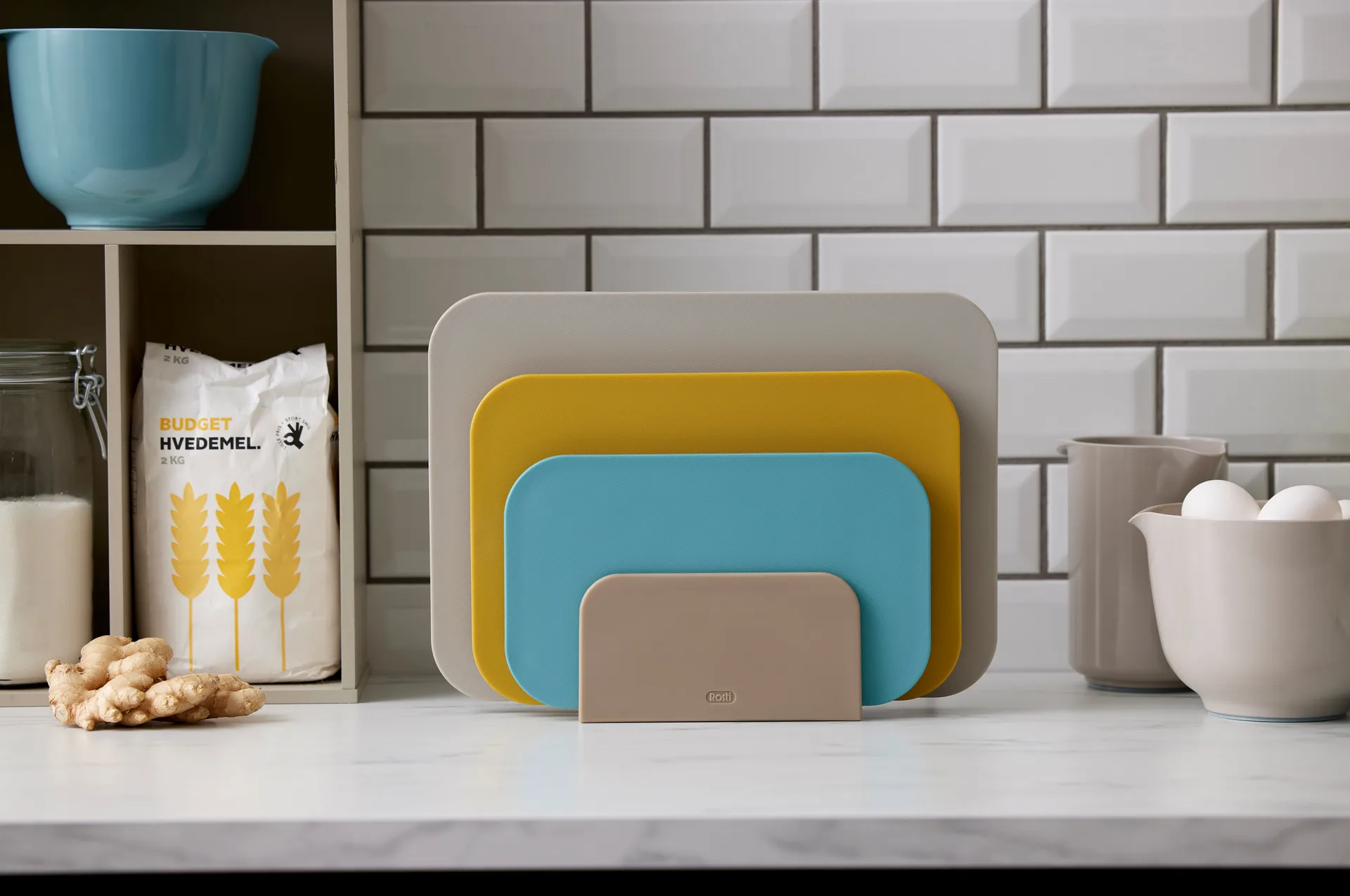 Choptima snijplank set -delig met houder, Beach Rosti