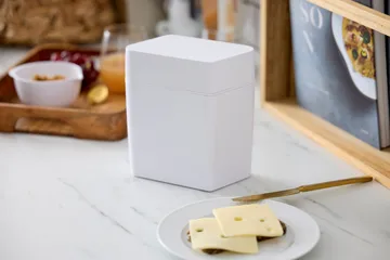 Classic kaasdoos incl. kaassnijder 16,5x10x19 cm - Wit - Rosti