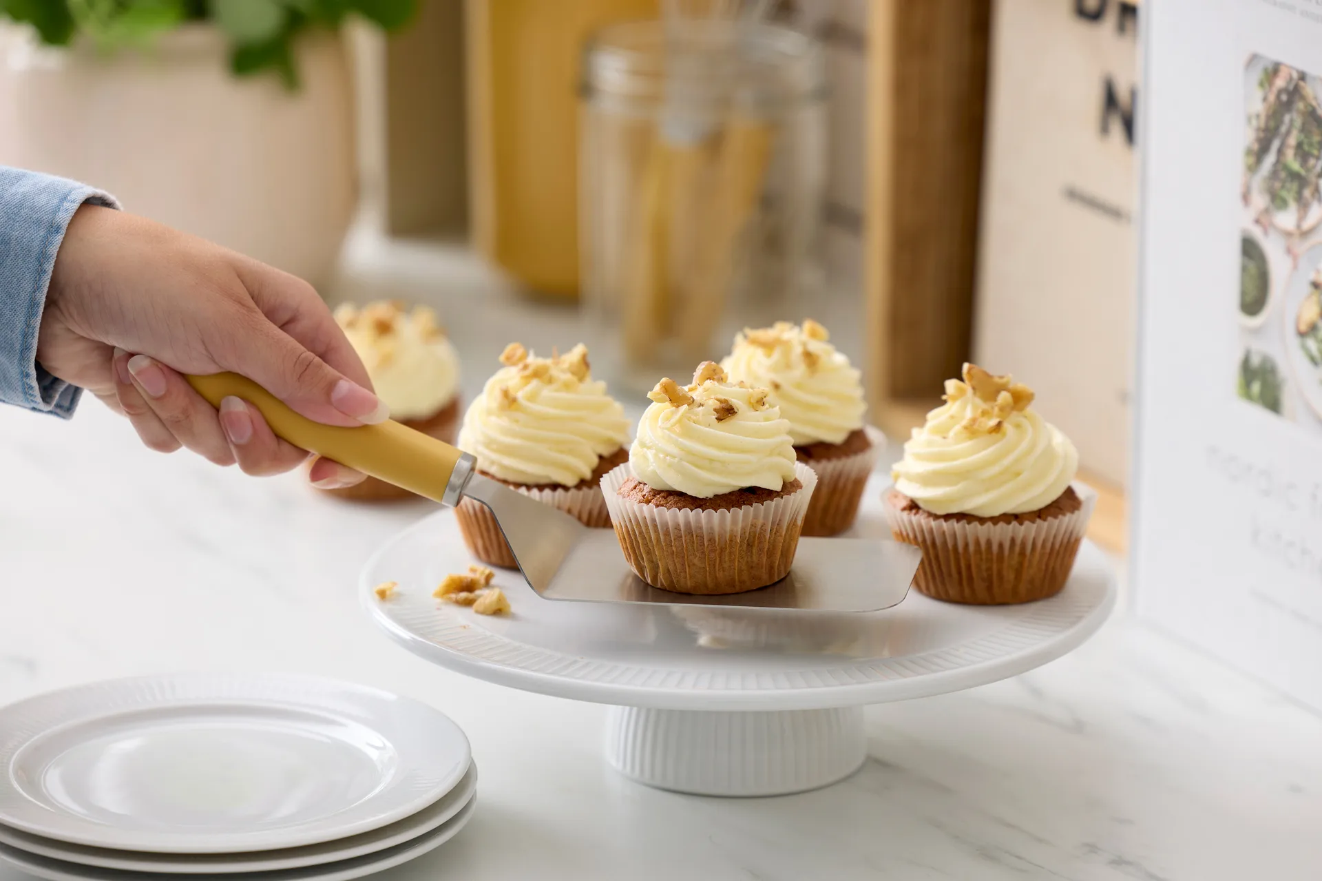 Emma paletmes breed staal 26 cm, Curry Rosti