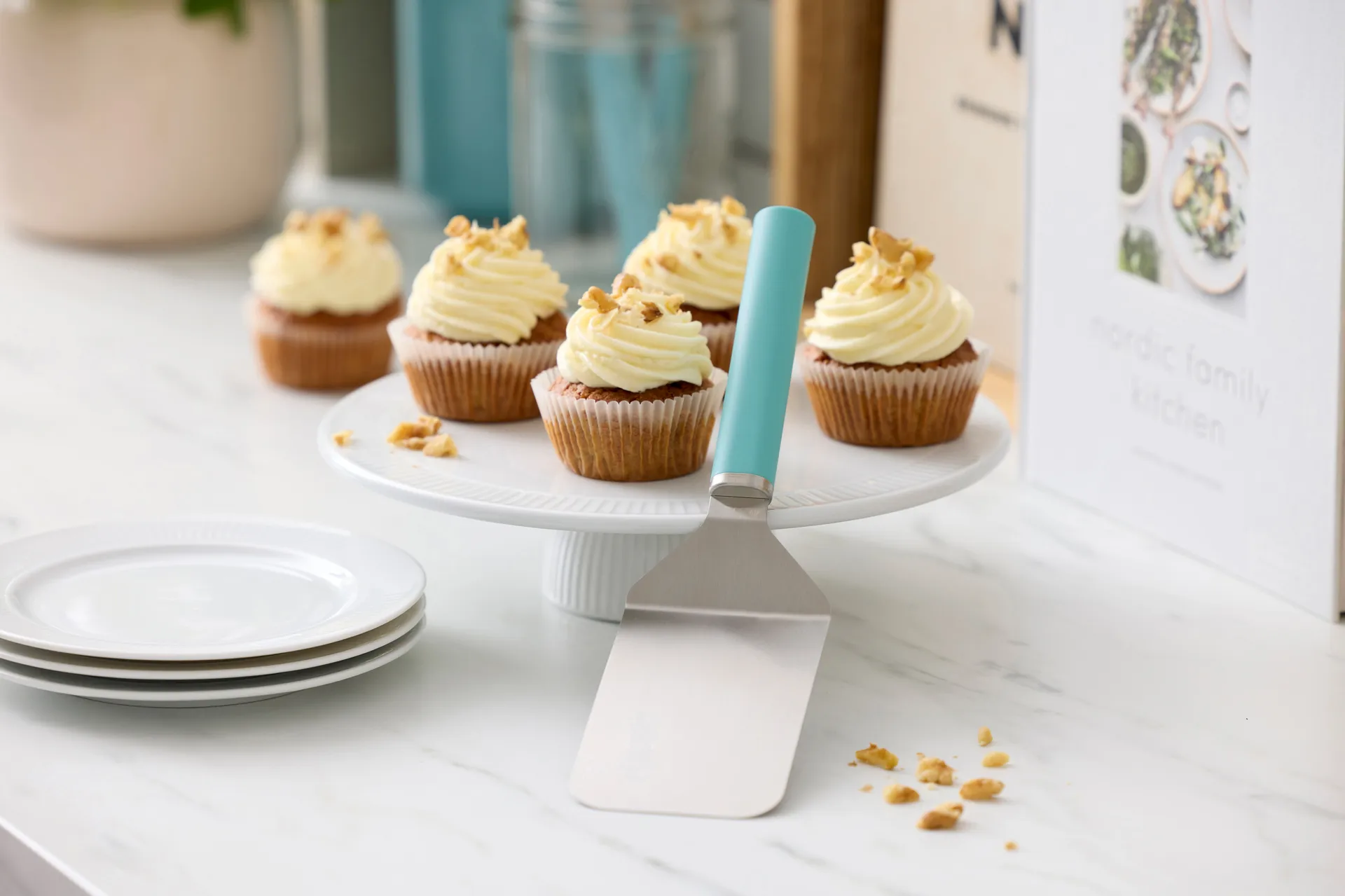 Emma paletmes breed staal 26 cm, Nordic green Rosti