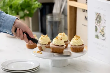 Emma paletmes breed staal 26 cm - Zwart - Rosti