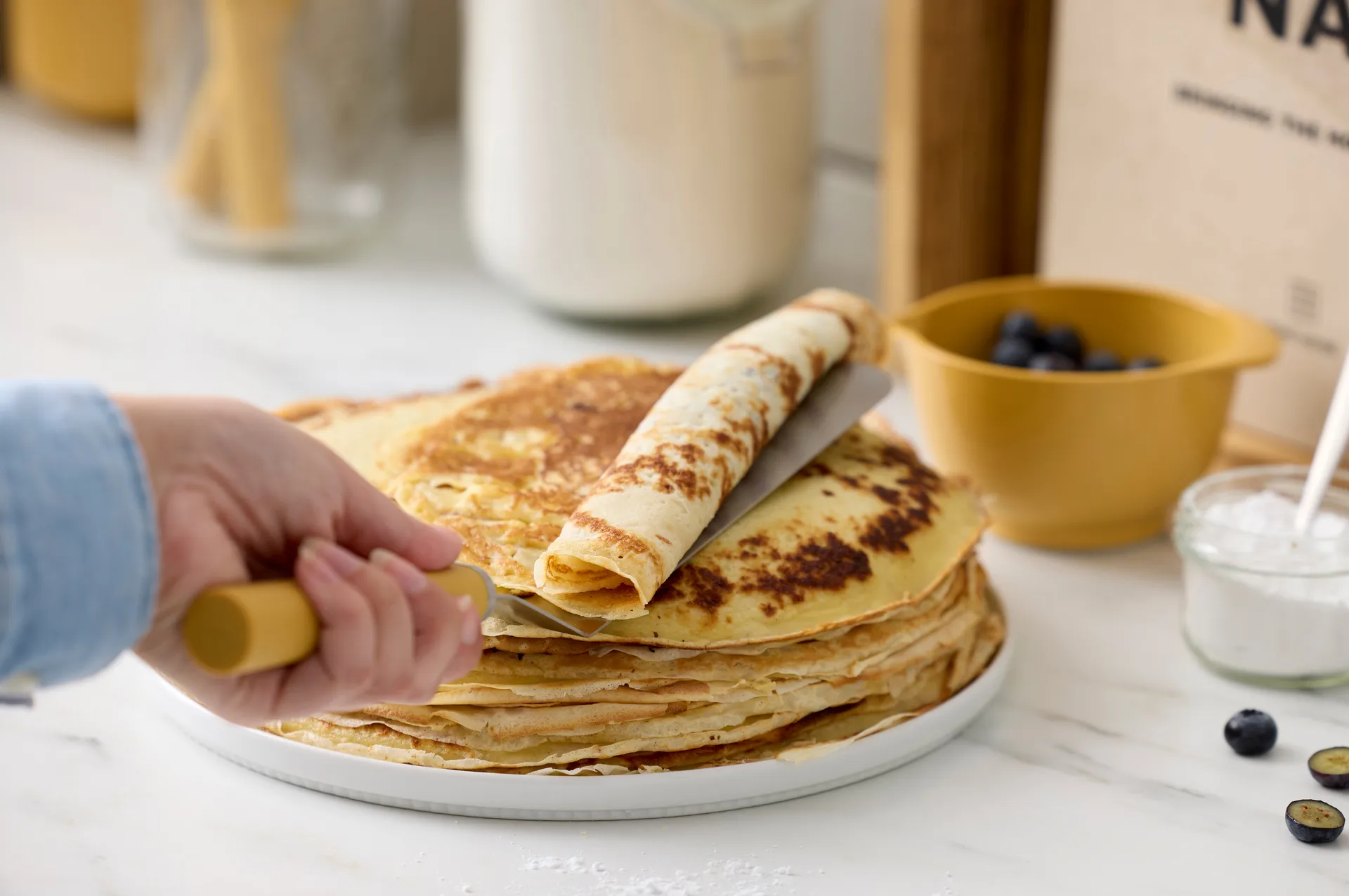 Emma paletmes smal staal 33 cm, Curry Rosti