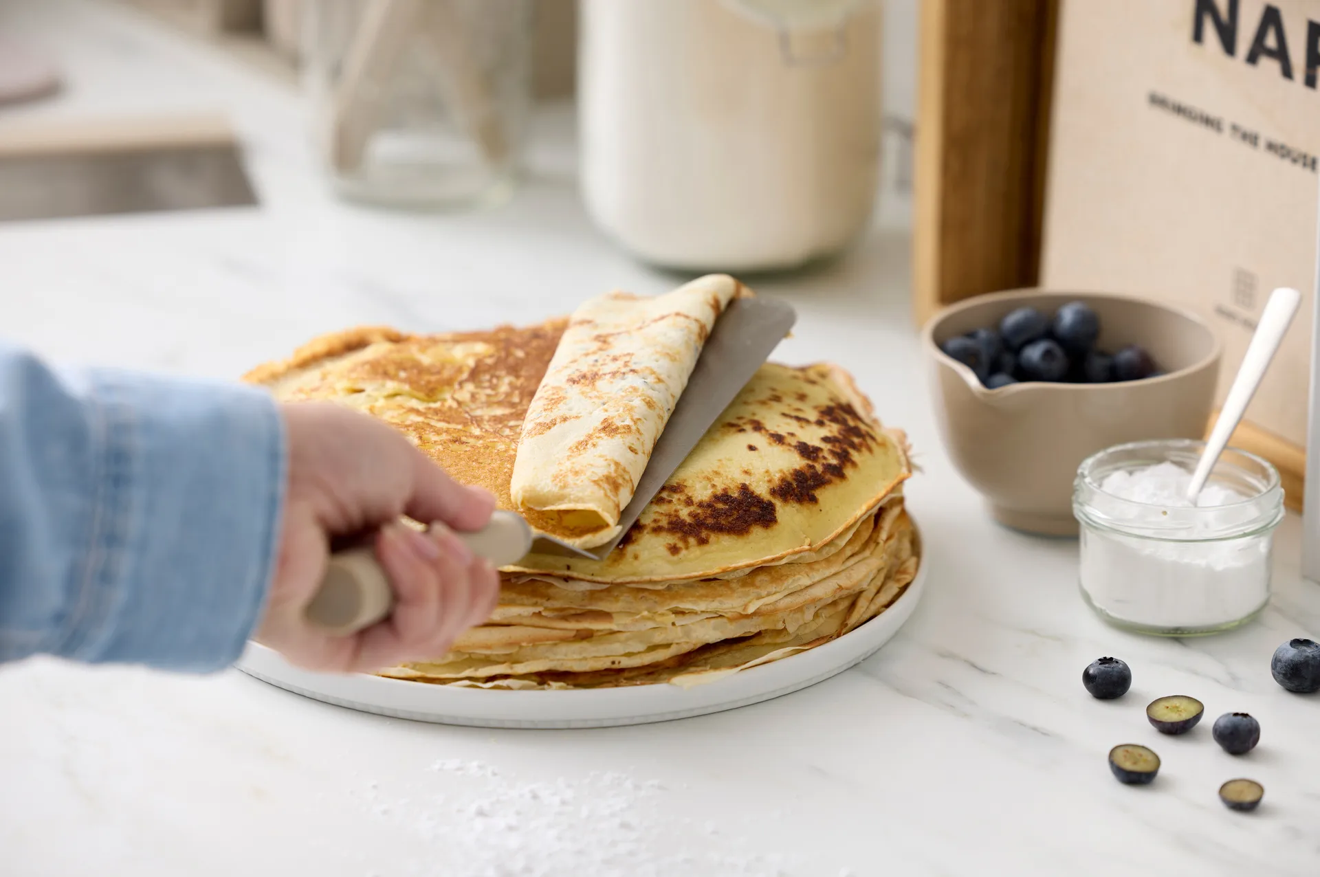 Emma paletmes smal staal 33 cm, Humus Rosti