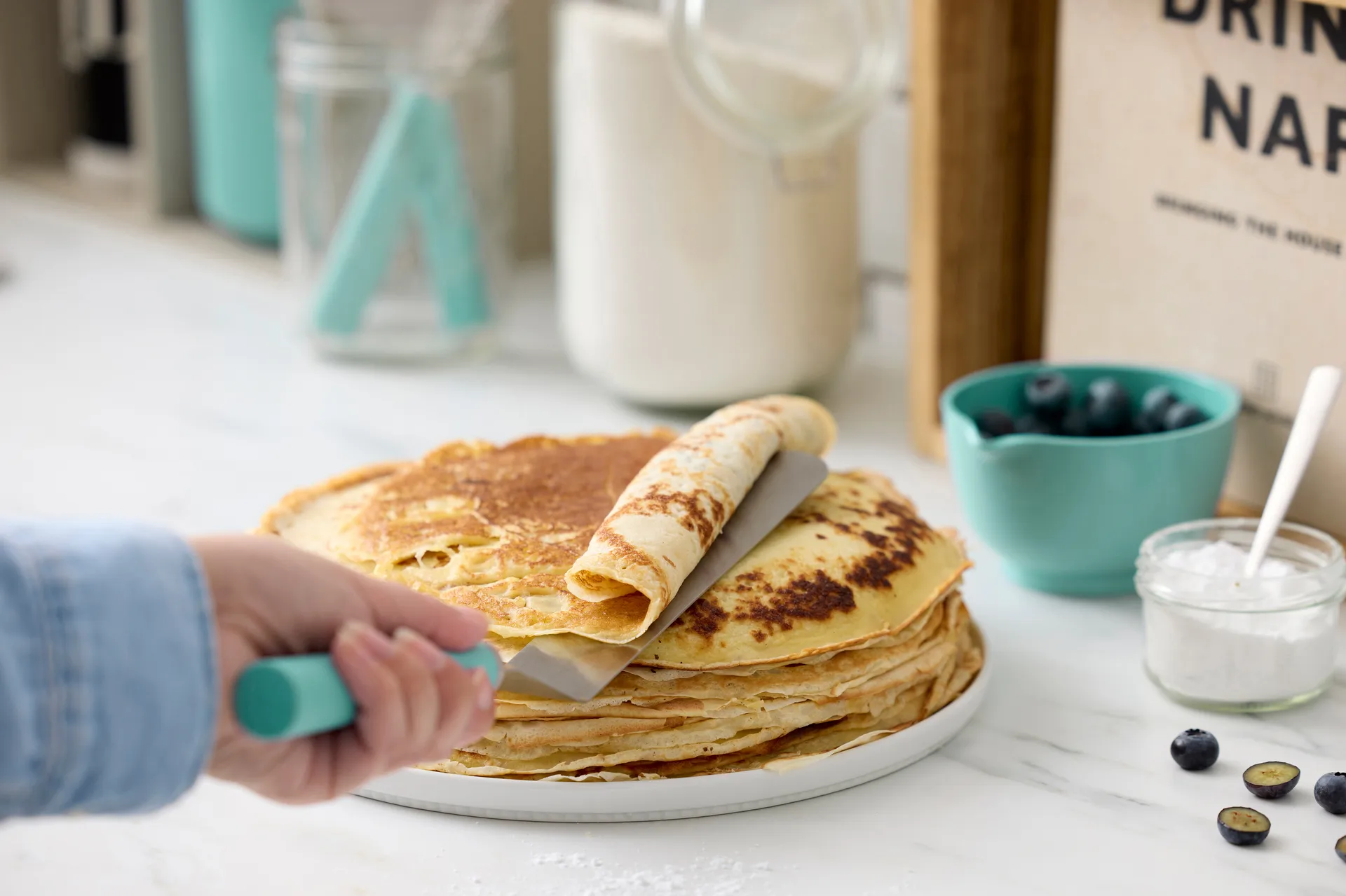 Emma paletmes smal staal 33 cm, Nordic green Rosti