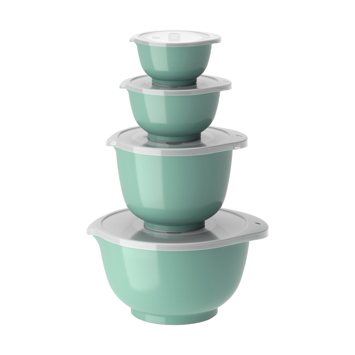 Rosti Margrethe kommenset 4-pack Nordic green | Scandinavisch Interieur | Mengkommen | Groen