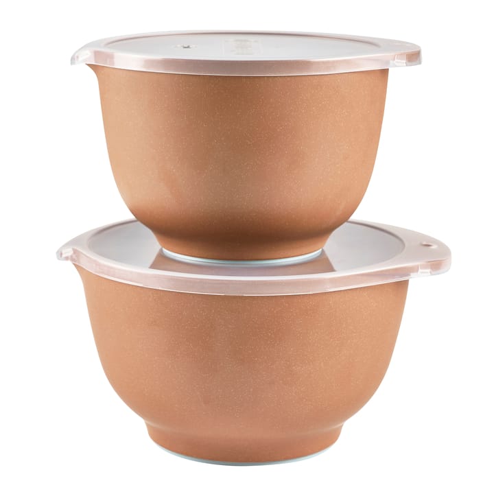 Margrethe kommenset met deksel mat 2-pack - Pebble terra - Rosti