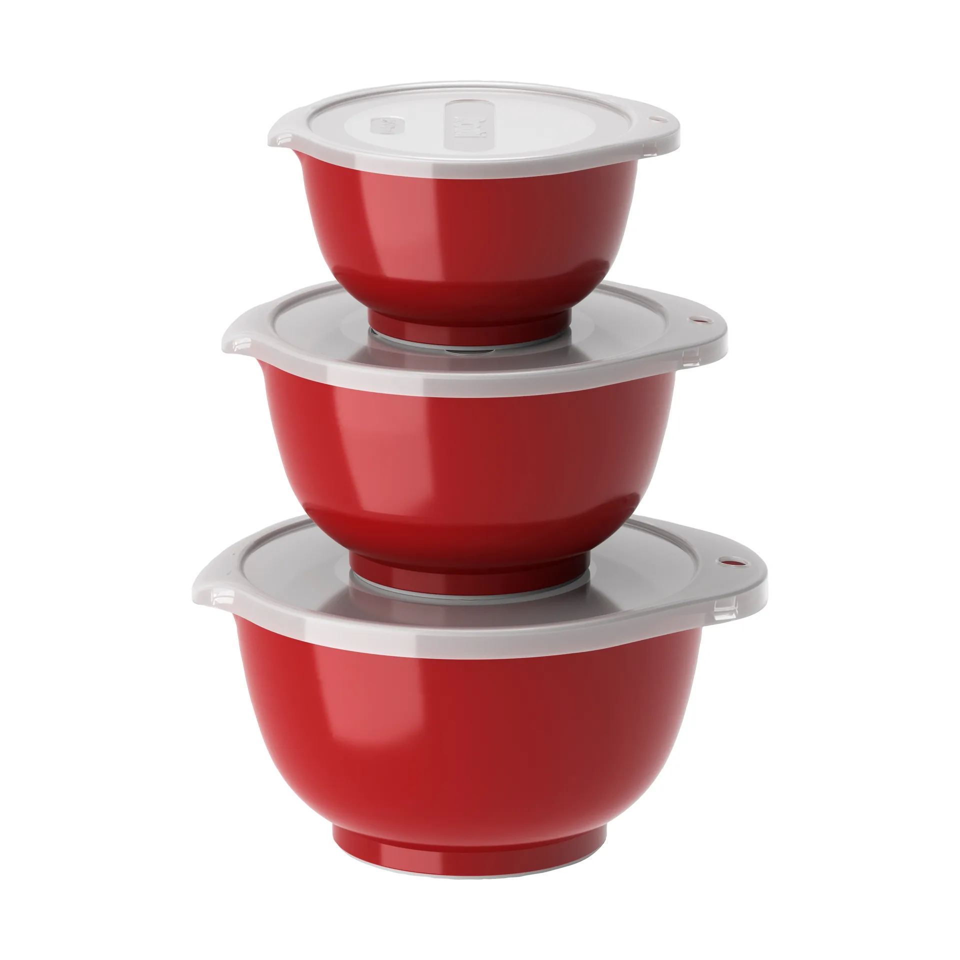 Margrethe minikommenset  3-pack, Rood Rosti