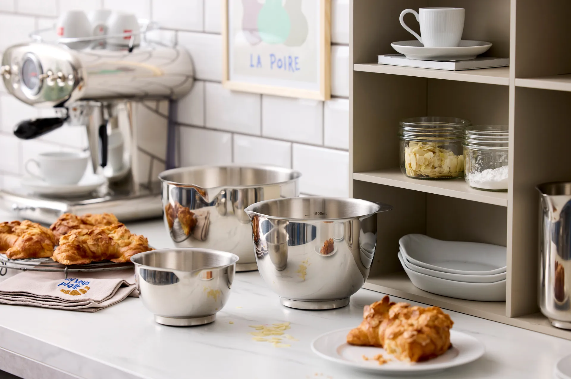 Margrethe schaalset 3 delig, Roestvrij staal Rosti