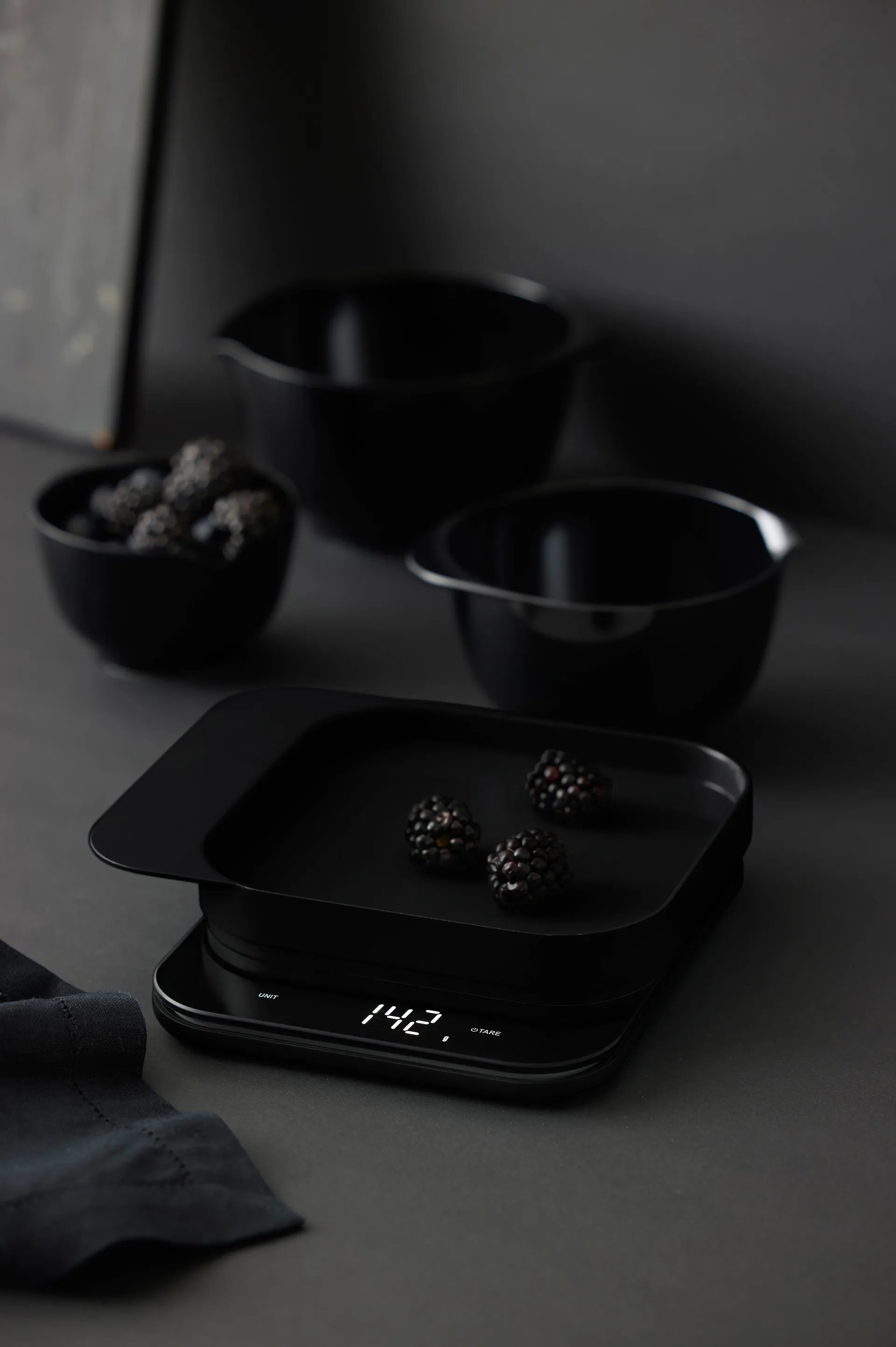 Mensura keukenweegschaal, Zwart Rosti