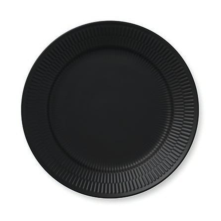 Black Fluted bord - Ø 27 cm. - Royal Copenhagen