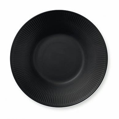 Black Fluted diep bord - Ø 24 cm. - Royal Copenhagen