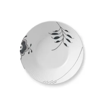 Black fluted mega diep bord - Ø 17 cm - Royal Copenhagen