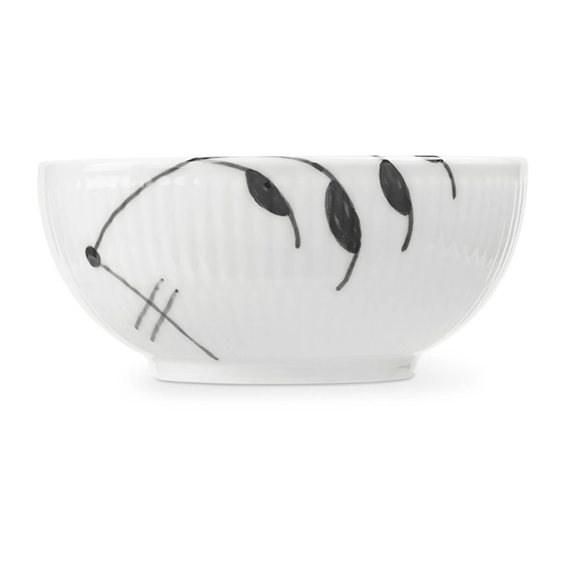 Black Fluted Mega schaal, Ø11,5 cm Royal Copenhagen