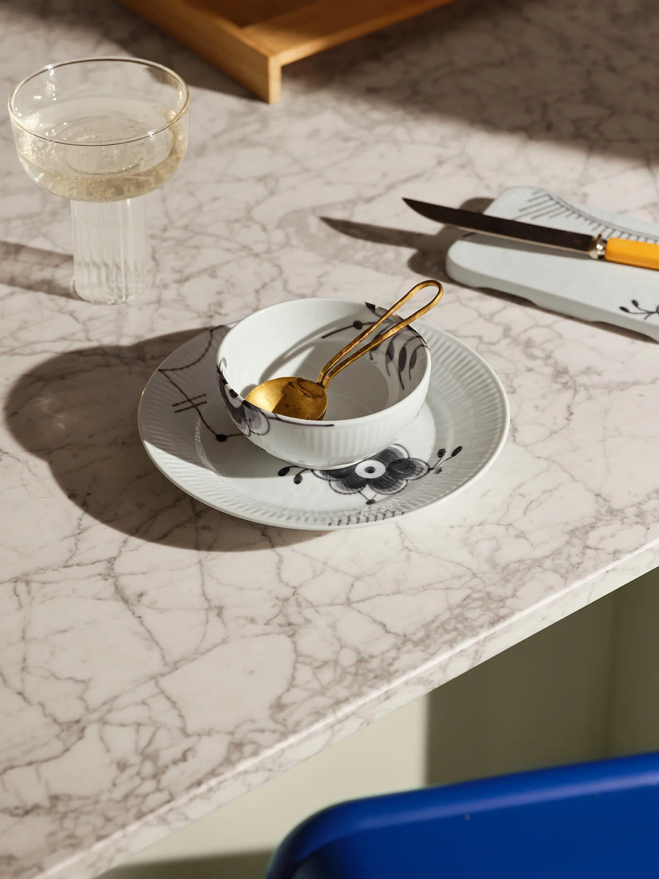 Black Fluted Mega schaal, Ø11,5 cm Royal Copenhagen