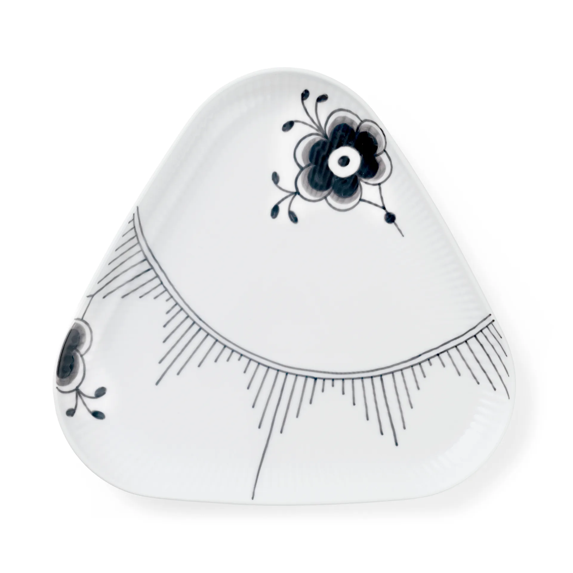 Black Fluted Mega serveerset 4-delig, Zwart-wit Royal Copenhagen